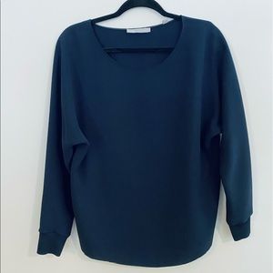 Vince long sleeve wide neck blouse